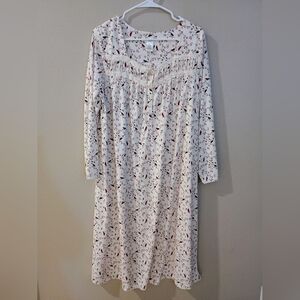 Croft & Barrow Intimates Women Red Cardinal Night Gown XL Country Grandma